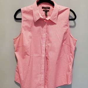 Lauren  gingham sleeveless top